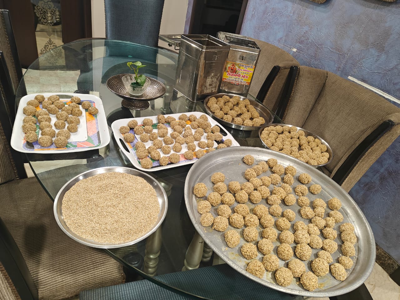 Laddu in Making (Til Laddu)