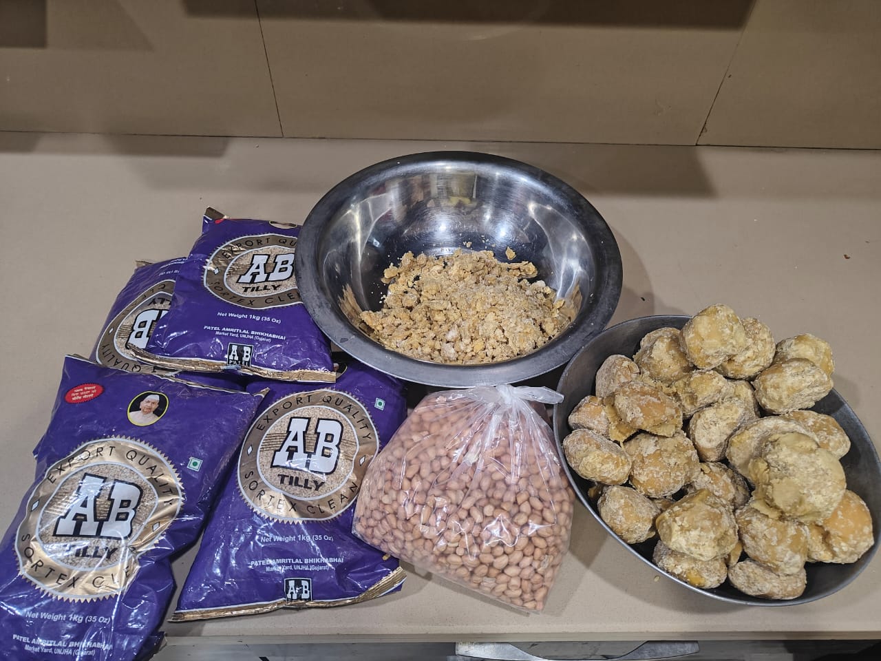 Laddu in Making (Til Laddu)