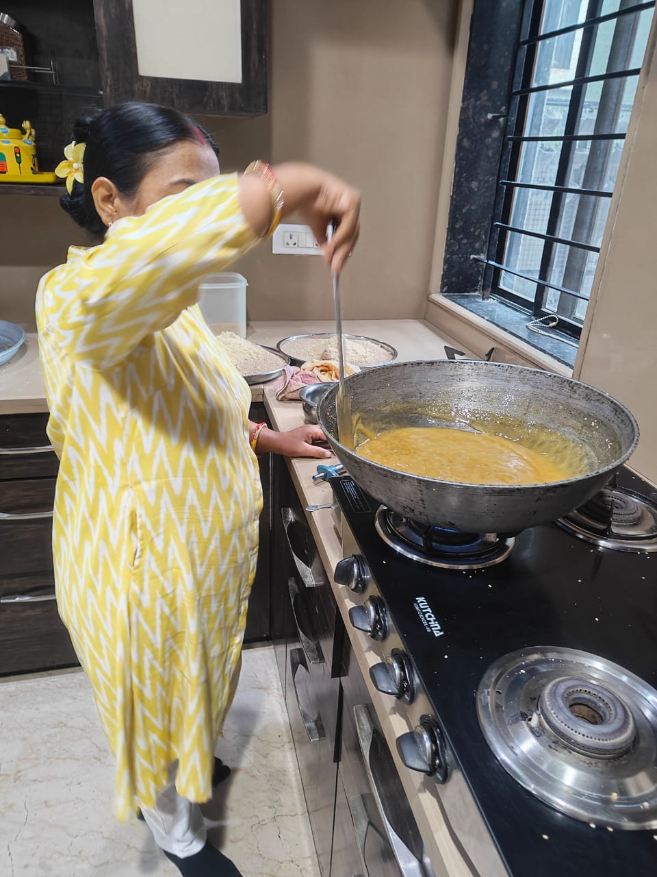 Laddu in Making (Til Laddu)
