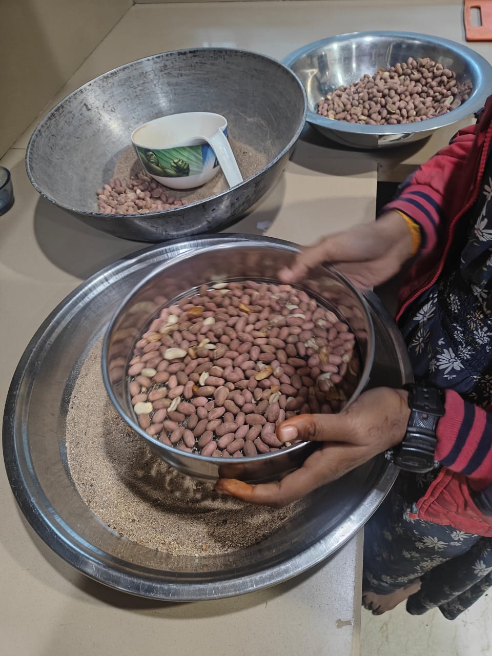 Laddu in Making (Til Laddu)