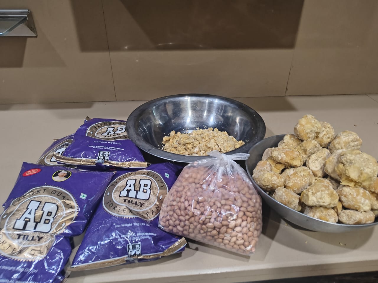 Laddu in Making (Til Laddu)